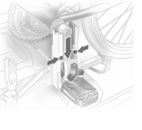 Fixation du vélo sur le système de transport arrière