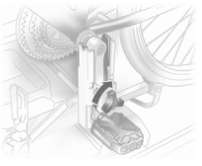 Fixation du vélo sur le système de transport arrière