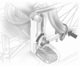 Fixation du vélo sur le système de transport arrière