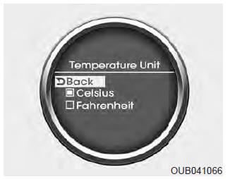 Indicateur de température extérieure (si équipé)