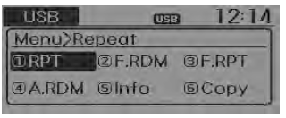 MENU : MP3 CD / USB