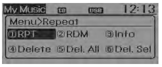 MENU : mode My Music