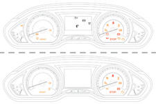 1. Contact mis, les témoins d’alerte orange et rouge s’allument.