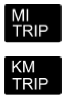 distance parcourue des différents trajets.