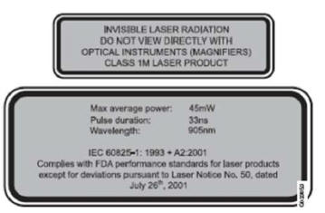 Informations relatives au capteur laser